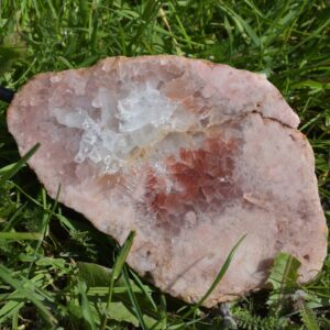Large Pink Amethyst Crystal Slab, Slice with Stand - 750 grams - 22.5cm