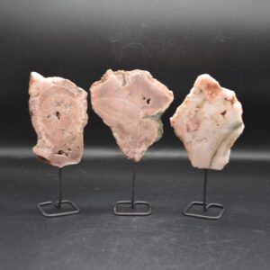 Pink Amethyst Crystal Slab, Slice with Stand - 3 Sizes