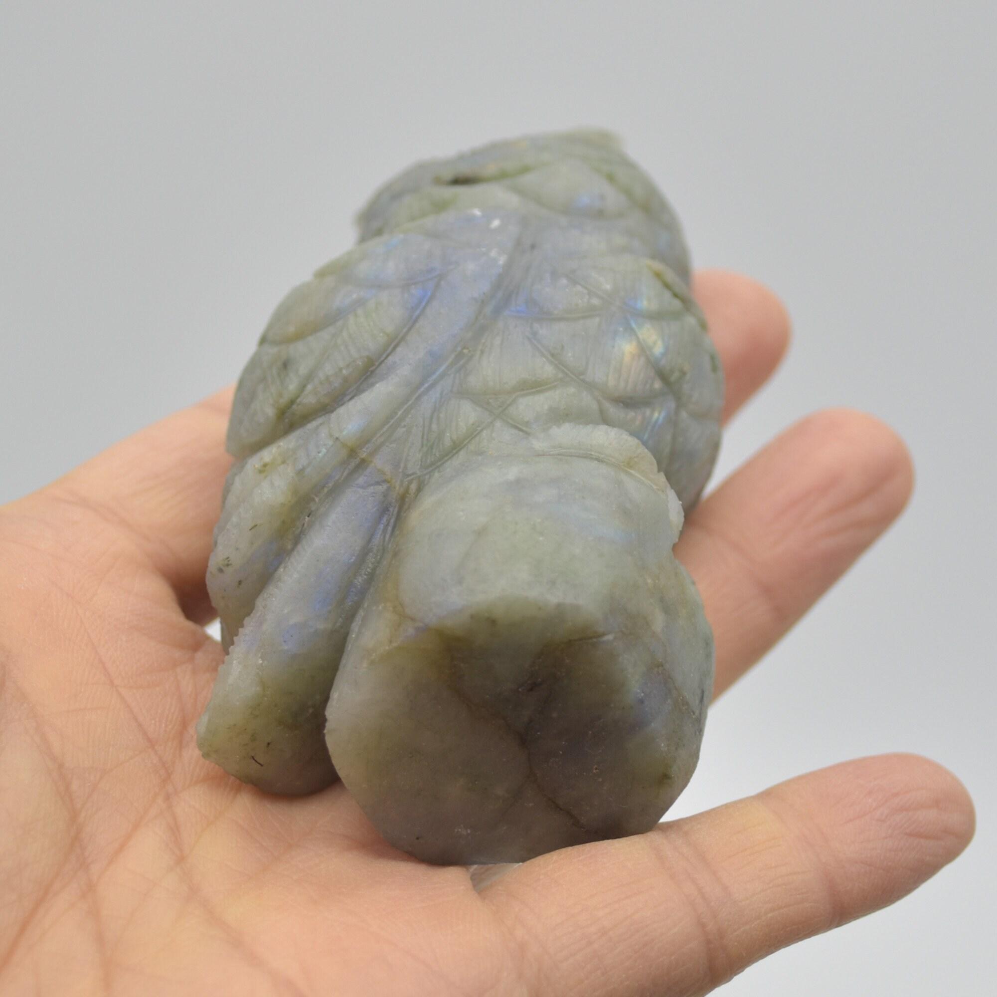Labradorite Crystal Carved Owl - 9.5cm - 212 grams #20 - Image 4