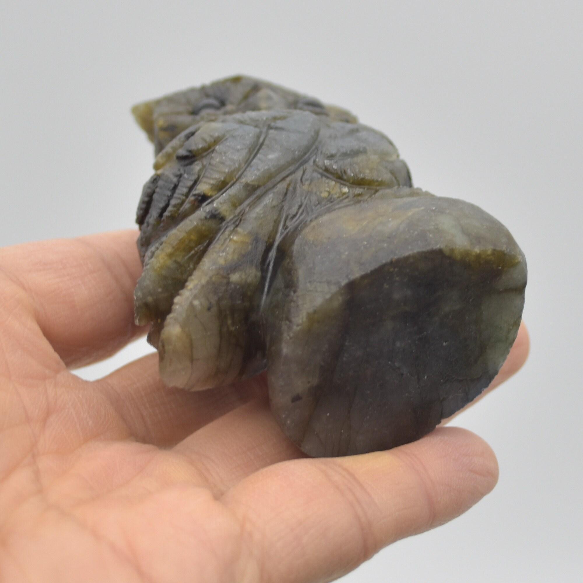 Labradorite Crystal Carved Owl - 8.5cm - 196 grams #16 - Image 4