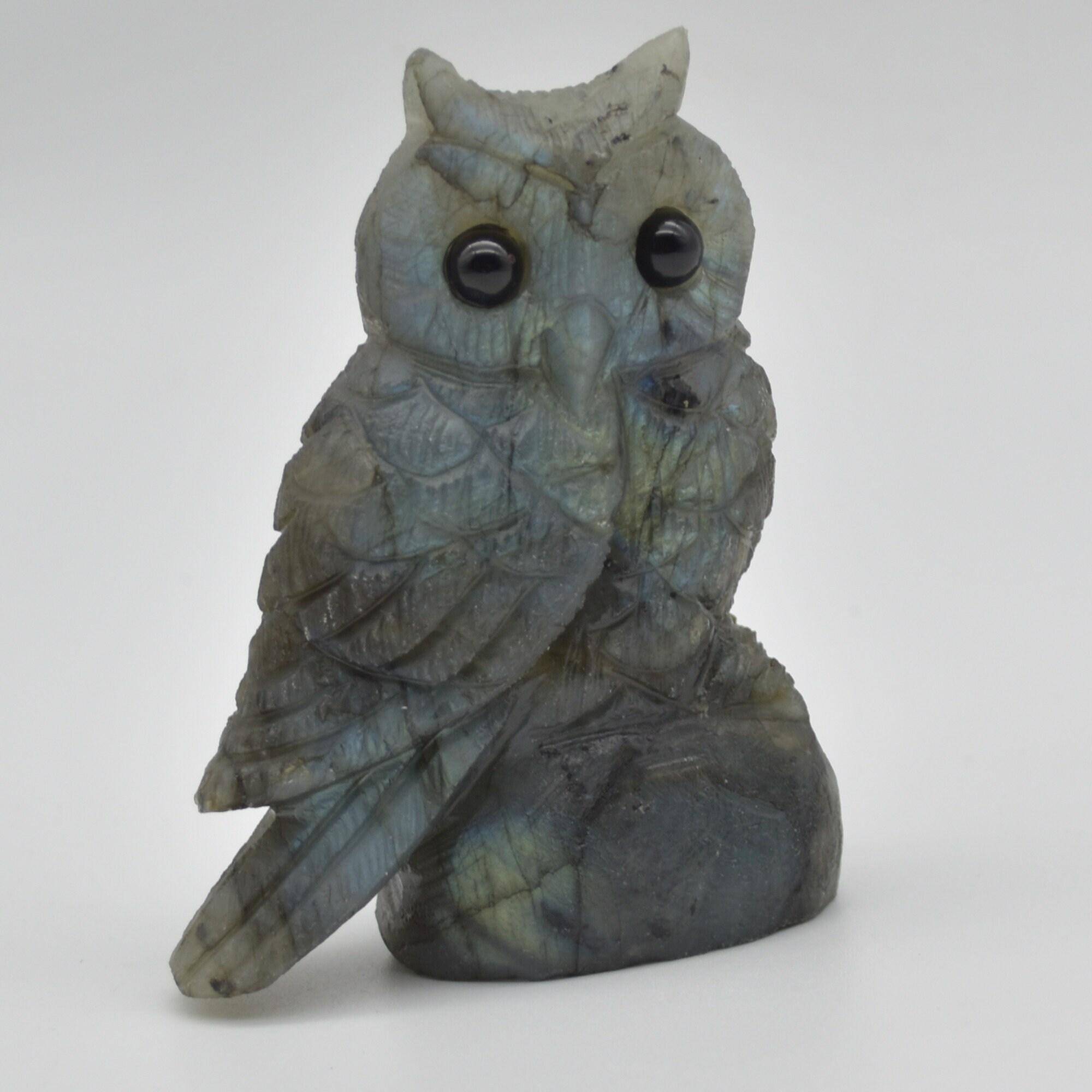 Labradorite Crystal Carved Owl - 9cm - 199 grams #14 - Image 6