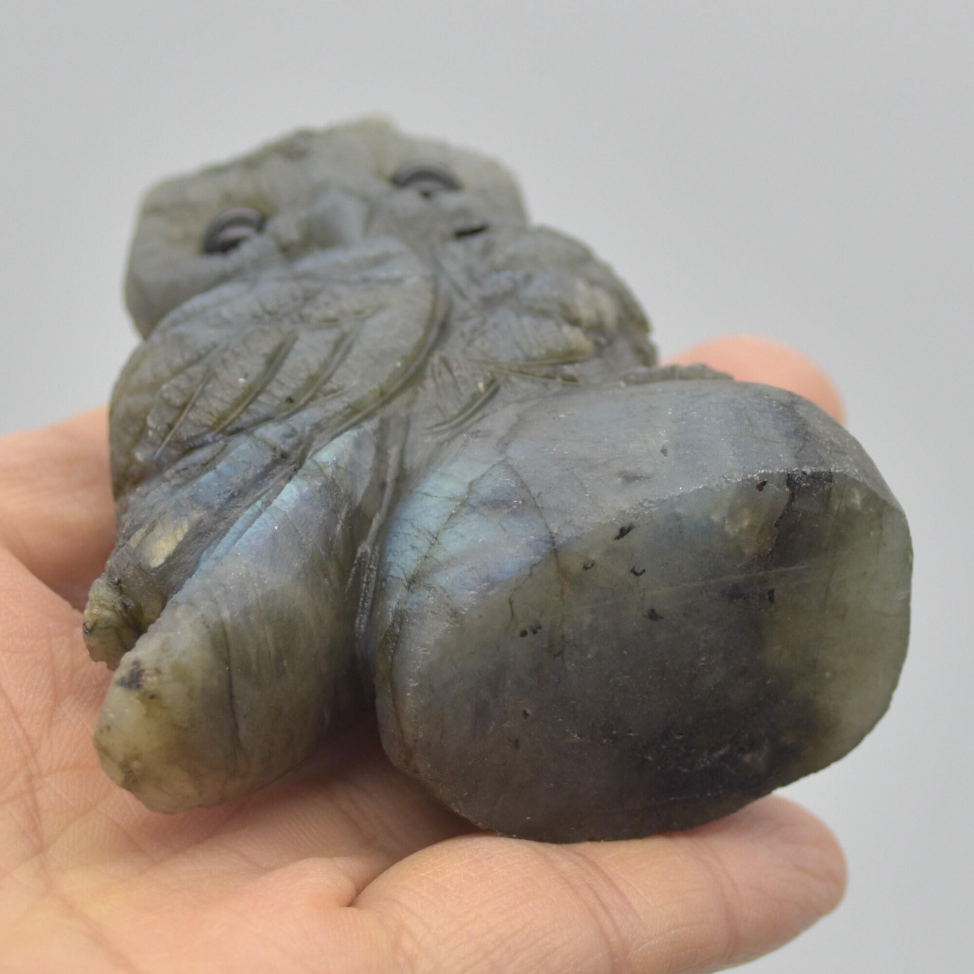 Labradorite Crystal Carved Owl - 9cm - 199 grams #14 - Image 5