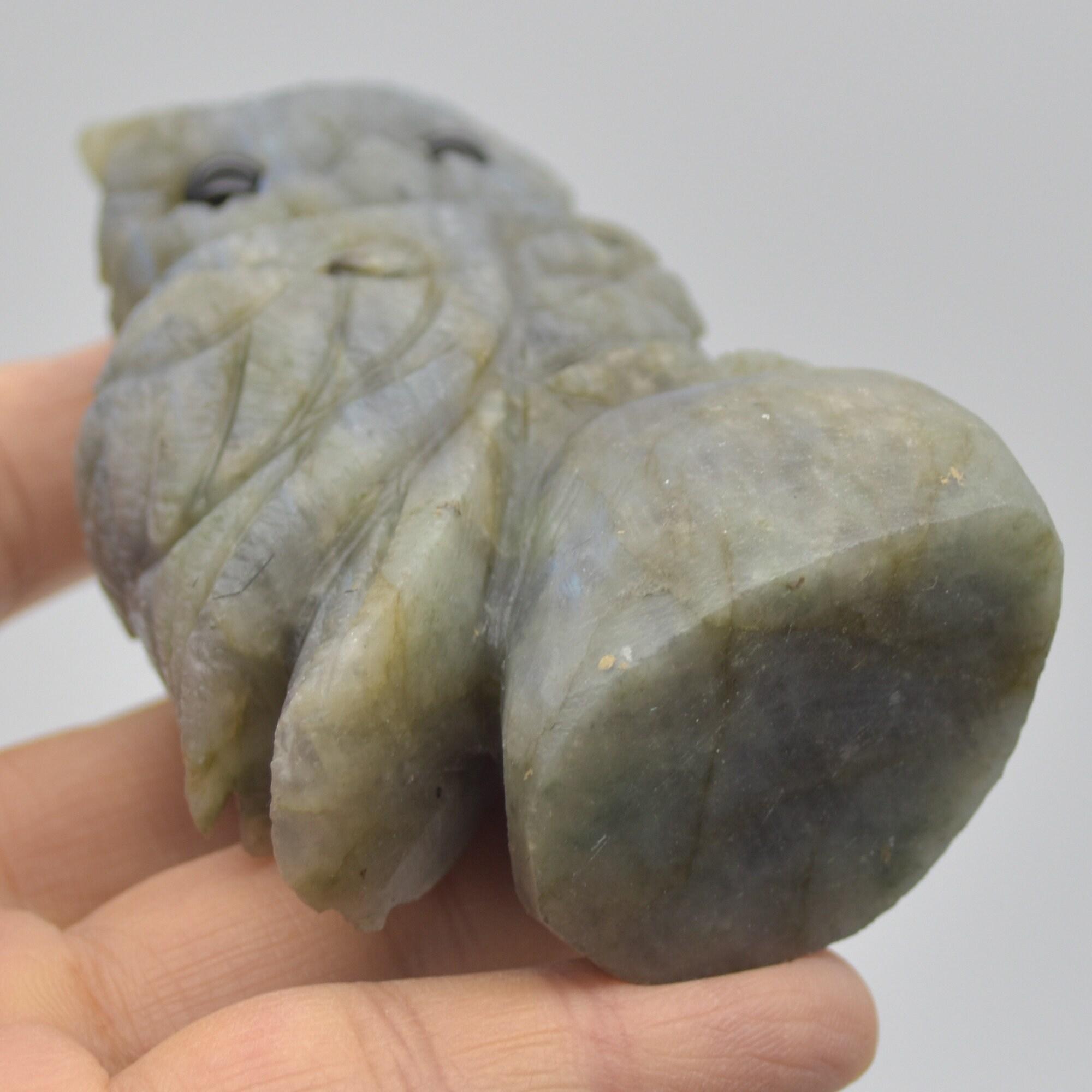 Labradorite Crystal Carved Owl - 10cm - 238 grams #13 - Image 4