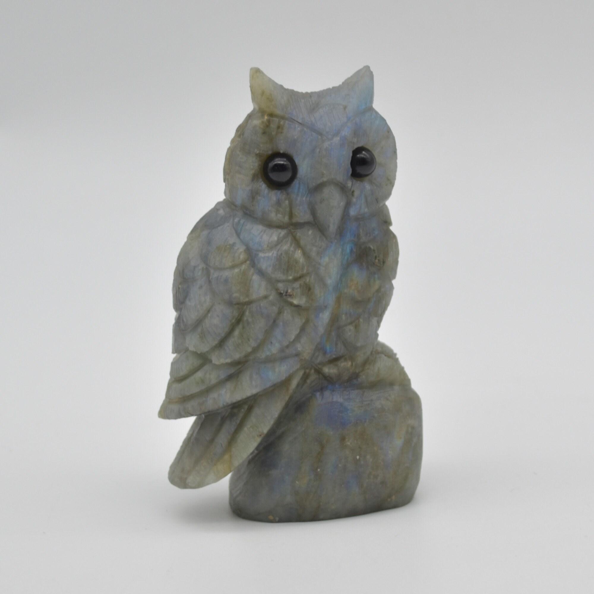 Labradorite Crystal Carved Owl - 10cm - 238 grams #13 - Image 5