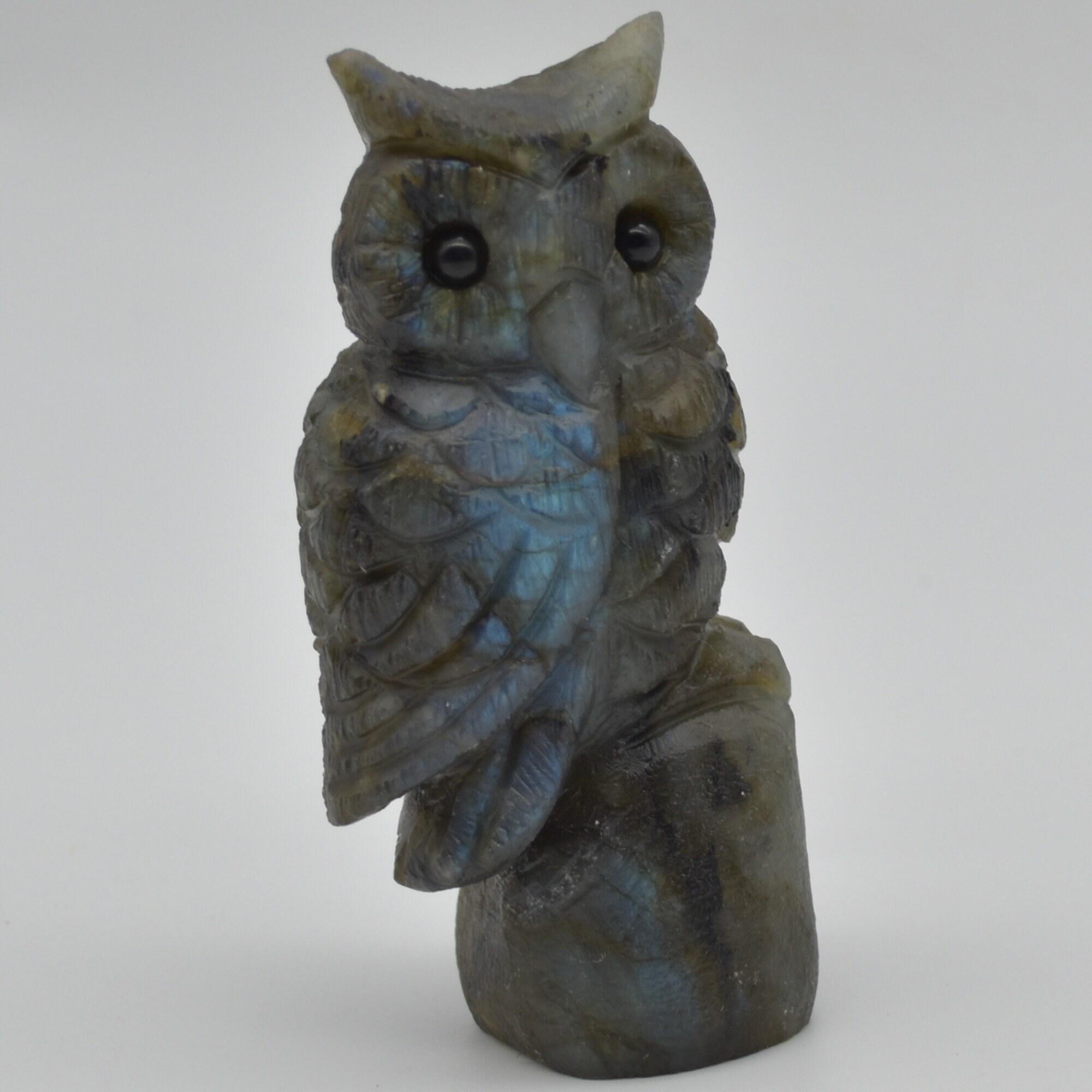 Labradorite Crystal Carved Owl - 10cm - 194 grams #11 - Image 5