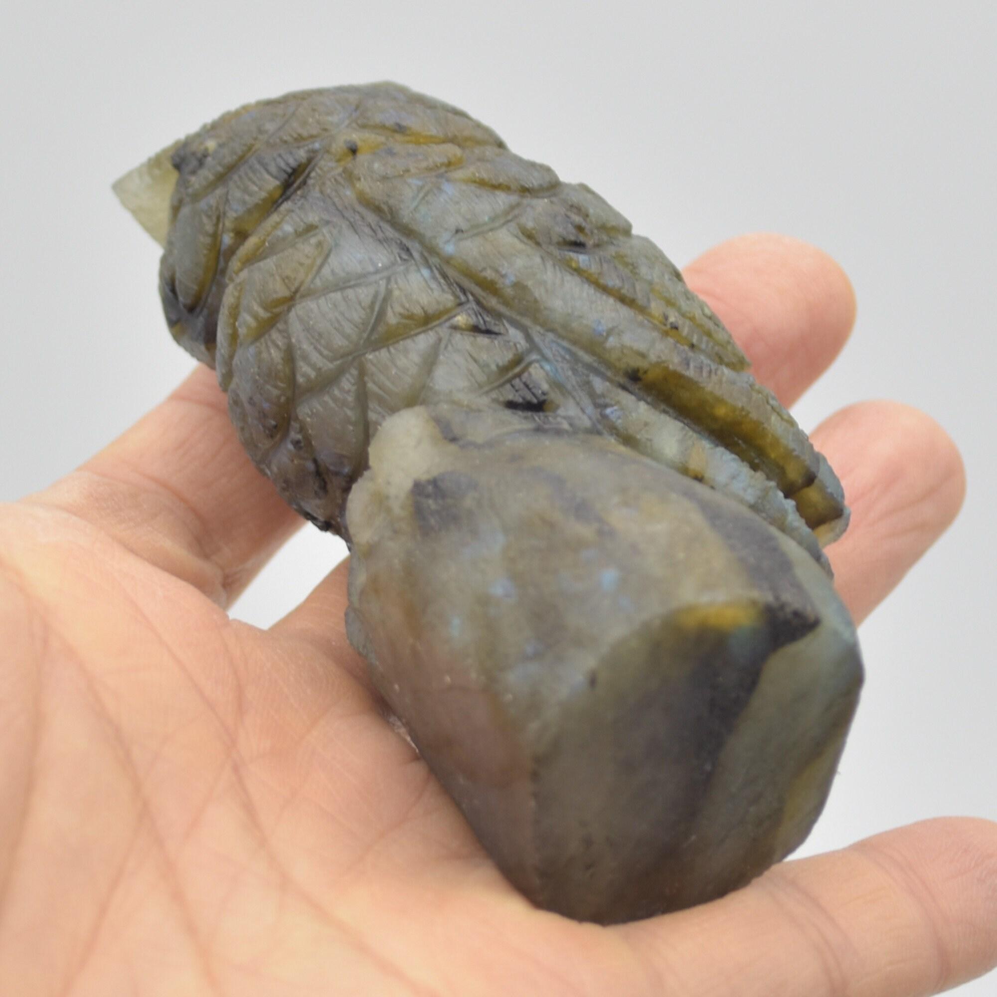 Labradorite Crystal Carved Owl - 10cm - 194 grams #11 - Image 4