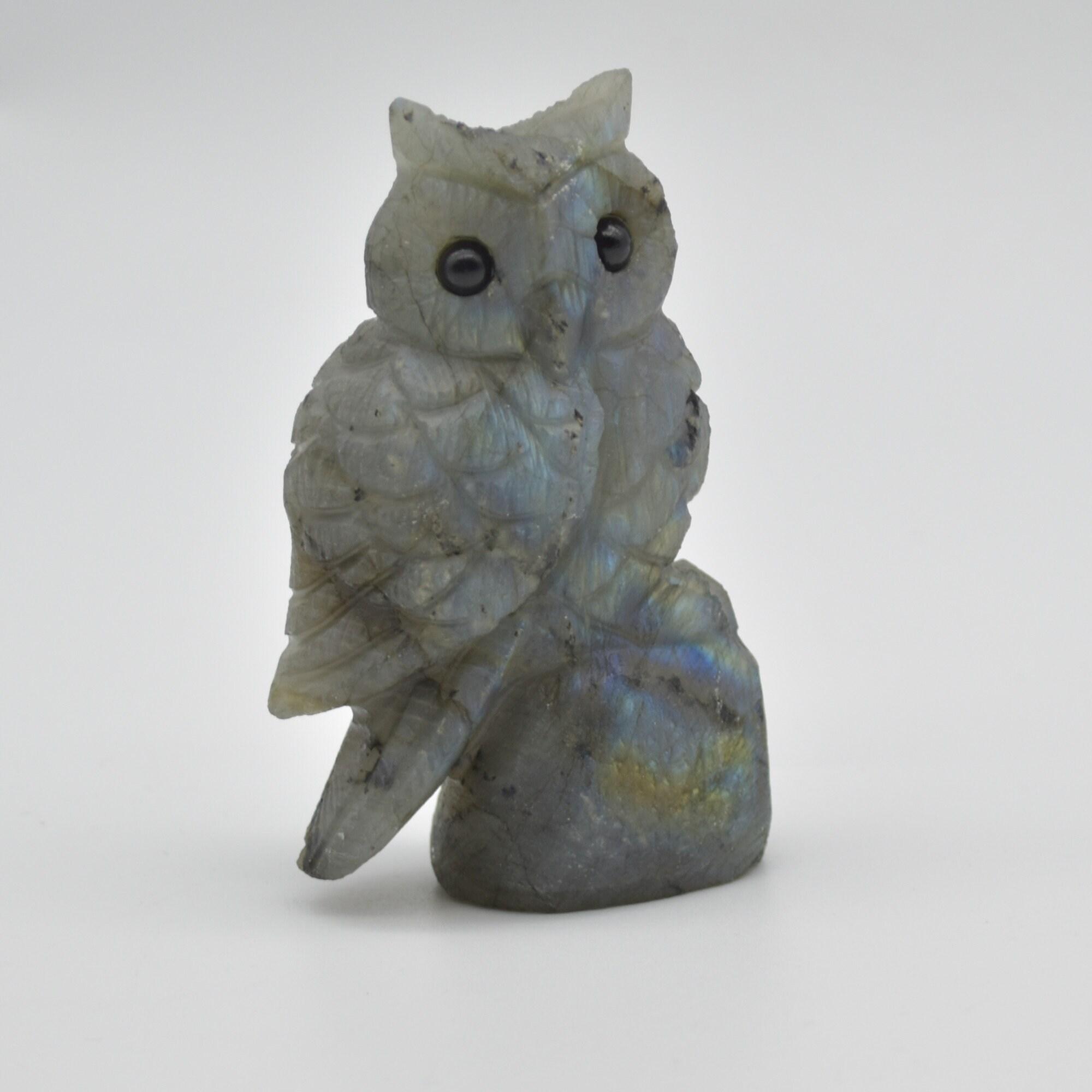Labradorite Crystal Carved Owl - 8cm - 125 grams #03 - Image 5