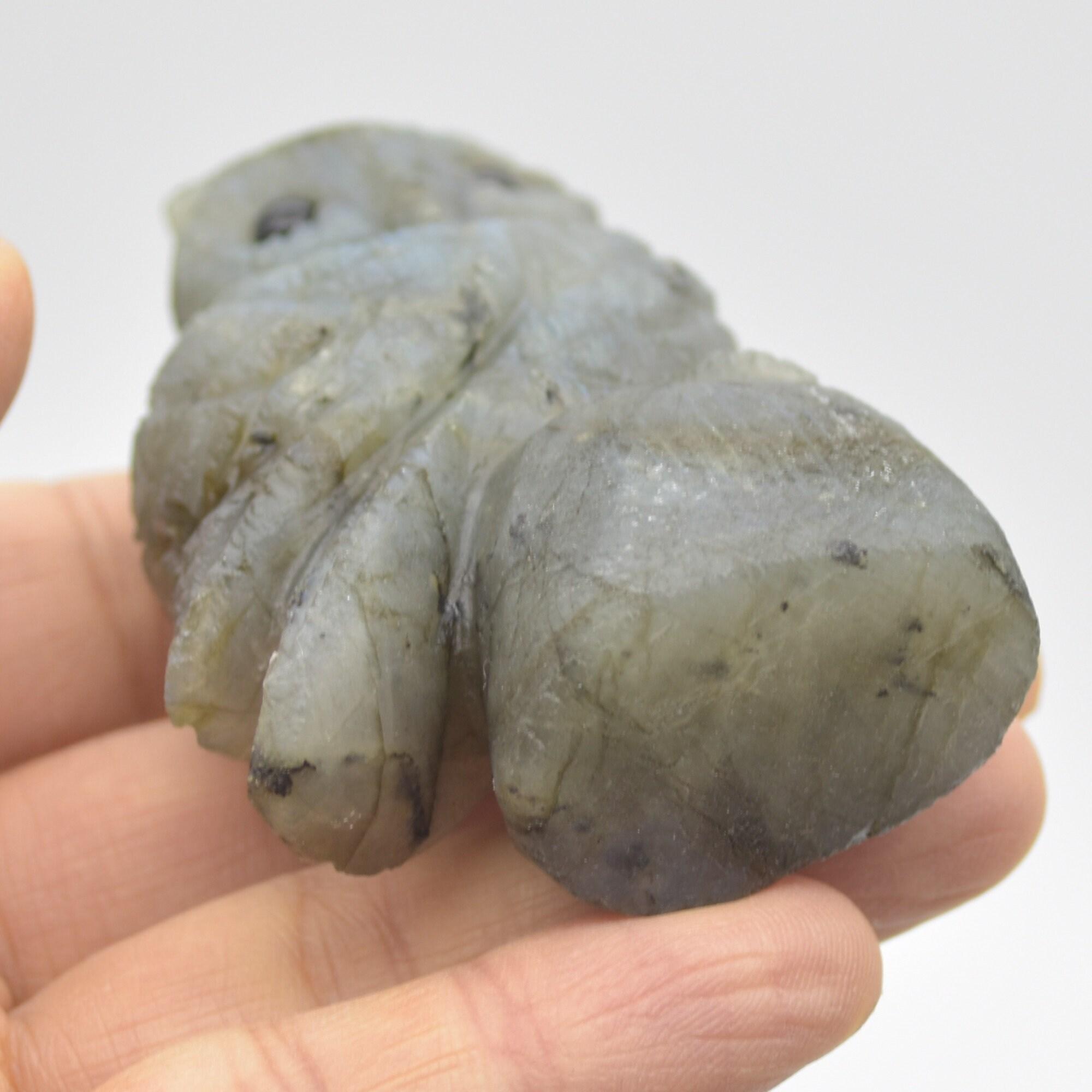 Labradorite Crystal Carved Owl - 8cm - 125 grams #03 - Image 4