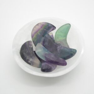 Rainbow Fluorite Crescent Moon  - 4.5cm - 1 Count