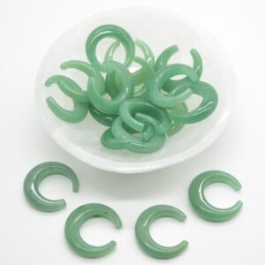 Green Aventurine Crystal Crescent Moon - 2.6cm - 1 Count