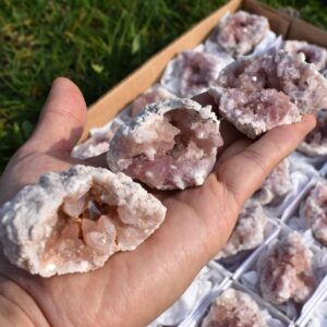 Pink Amethyst Raw Specimen Geode Rock - 1 Count - Various Sizes - #01
