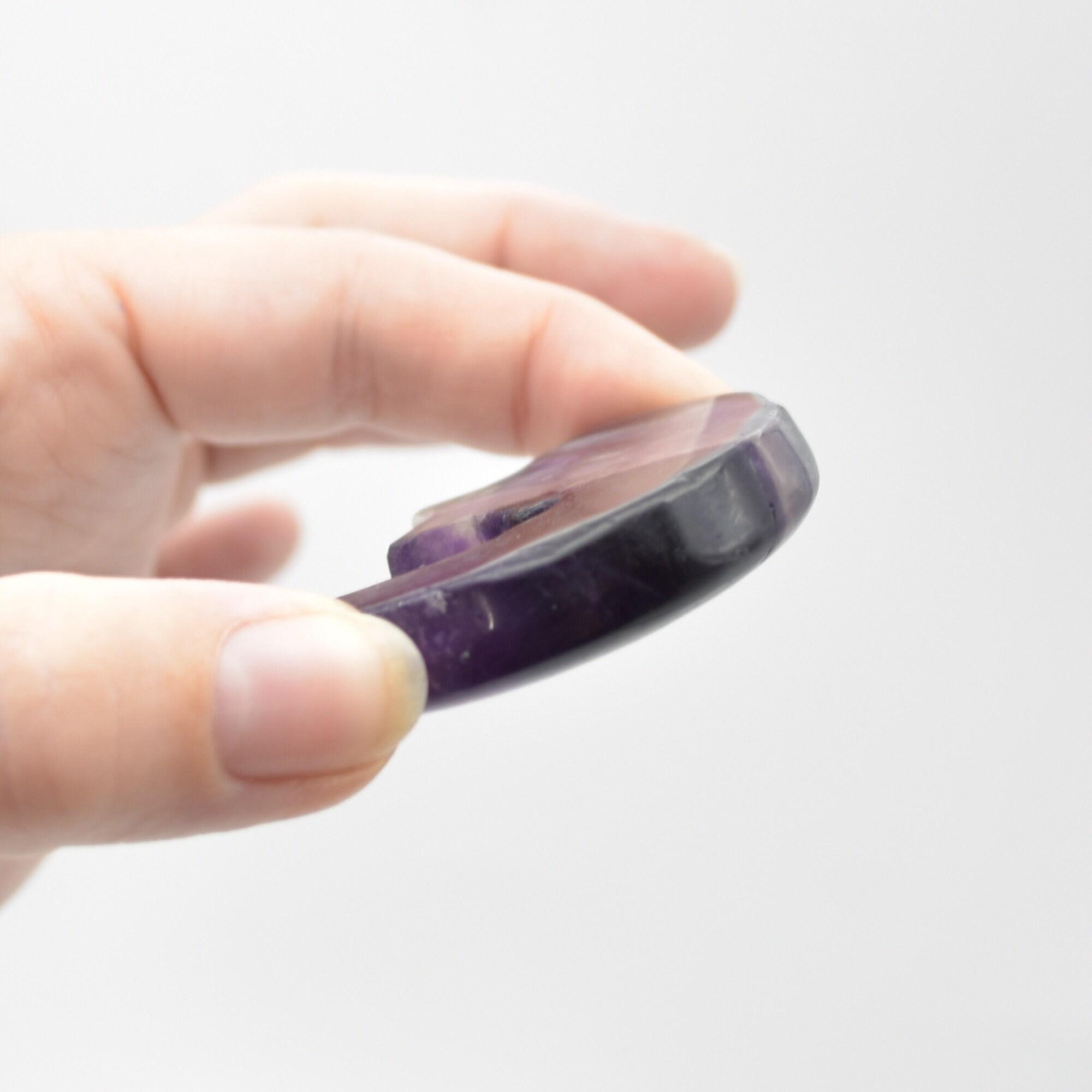 Rainbow Fluorite Crystal Carved Moon and Star - 5cm #10 - Image 3