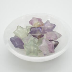 Mini Rainbow Fluorite Crystal Stars - 2.5cm - 1 count