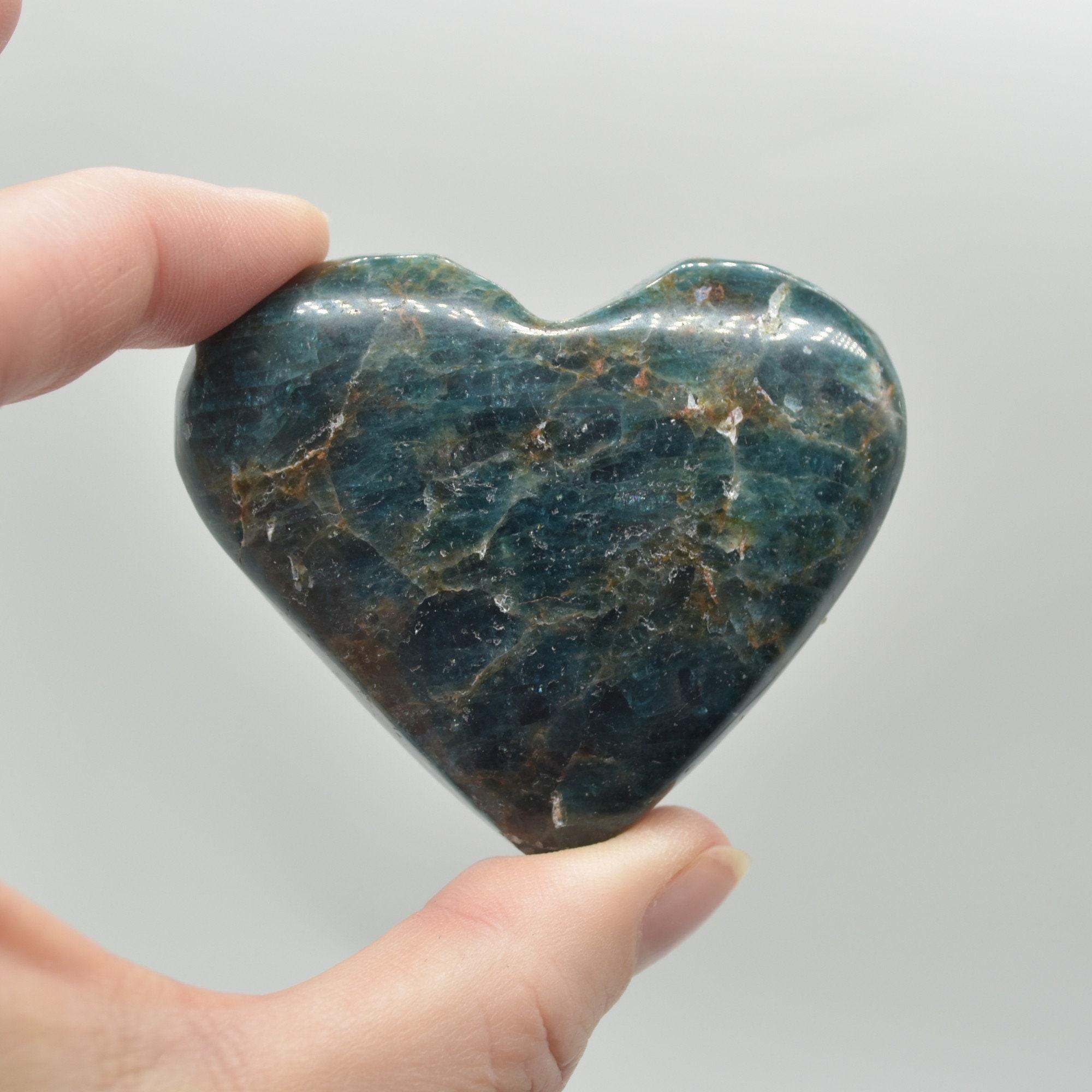 Apatite Crystal Puffy Heart - 1 Count - 2 Sizes - Image 5