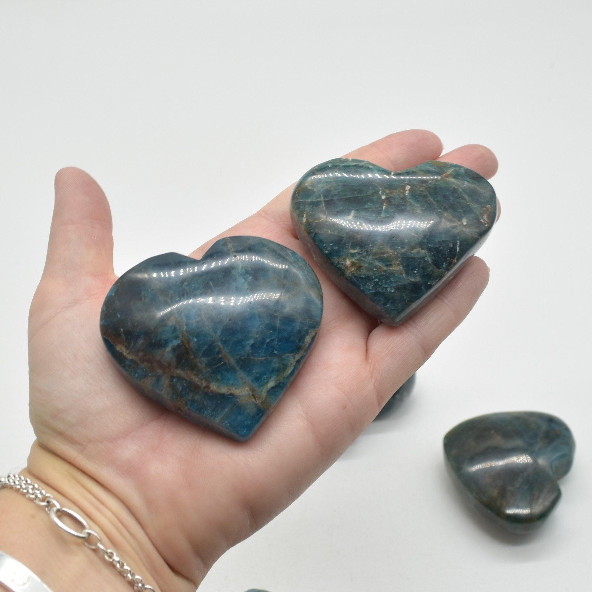 Apatite Crystal Puffy Heart - 1 Count - 2 Sizes - Image 2