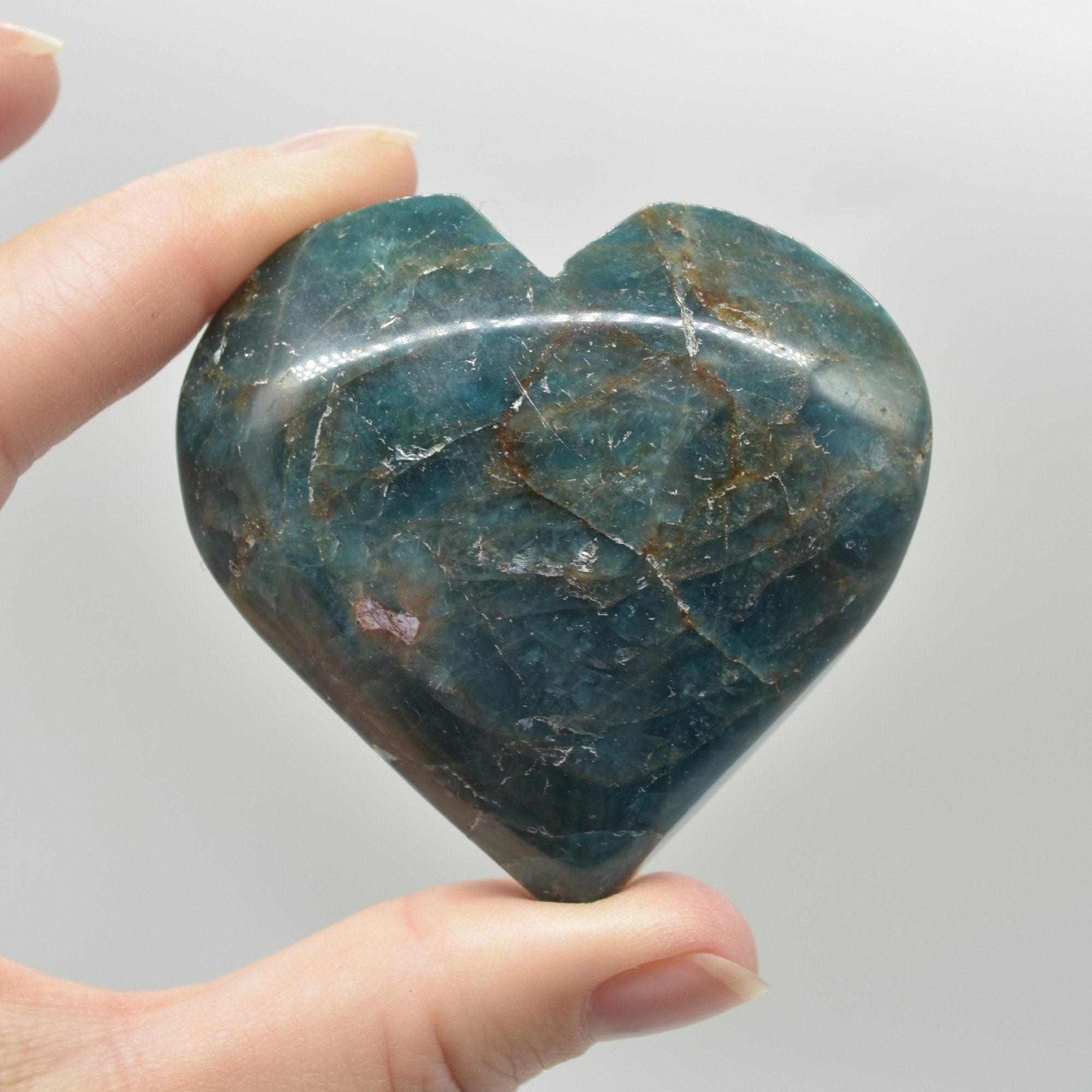 Apatite Crystal Puffy Heart - 1 Count - 2 Sizes - Image 9