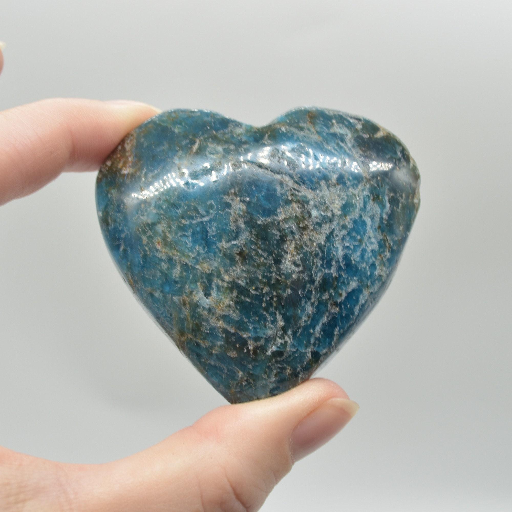 Apatite Crystal Puffy Heart - 1 Count - 2 Sizes - Image 4