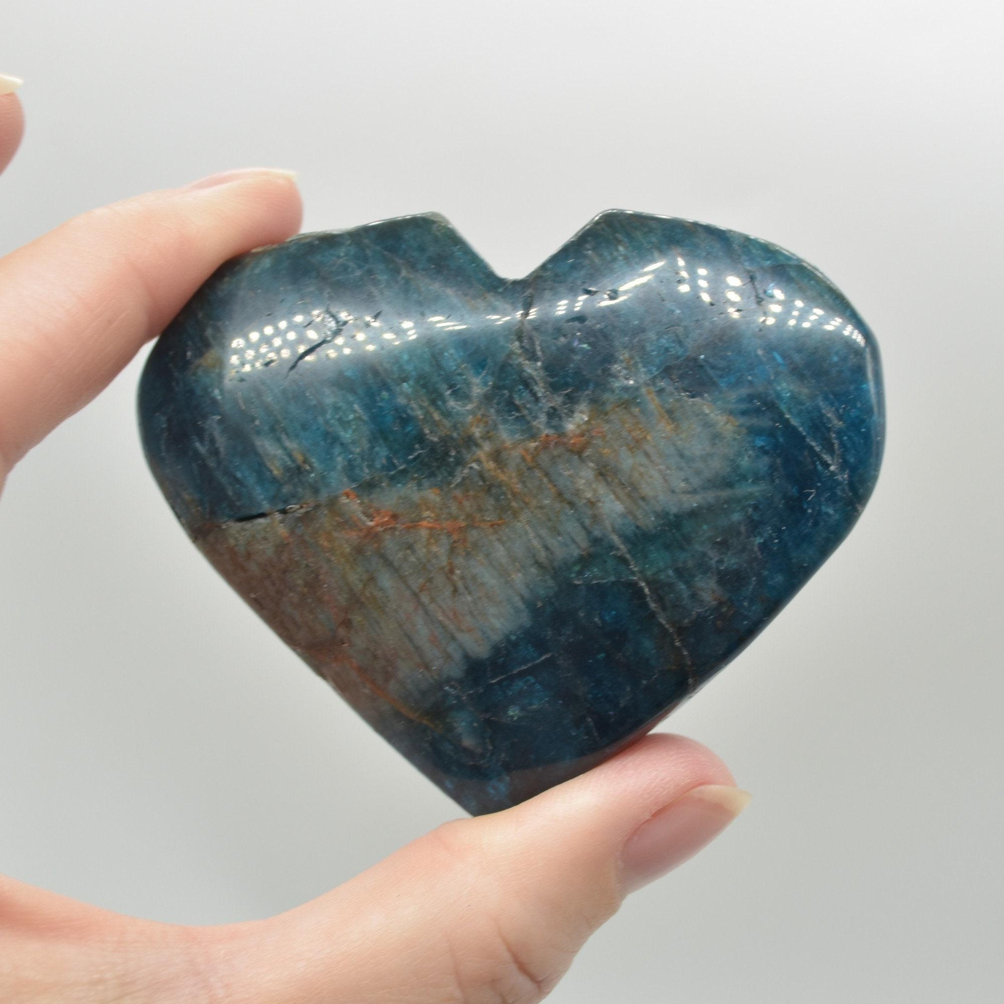 Apatite Crystal Puffy Heart - 1 Count - 2 Sizes - Image 10