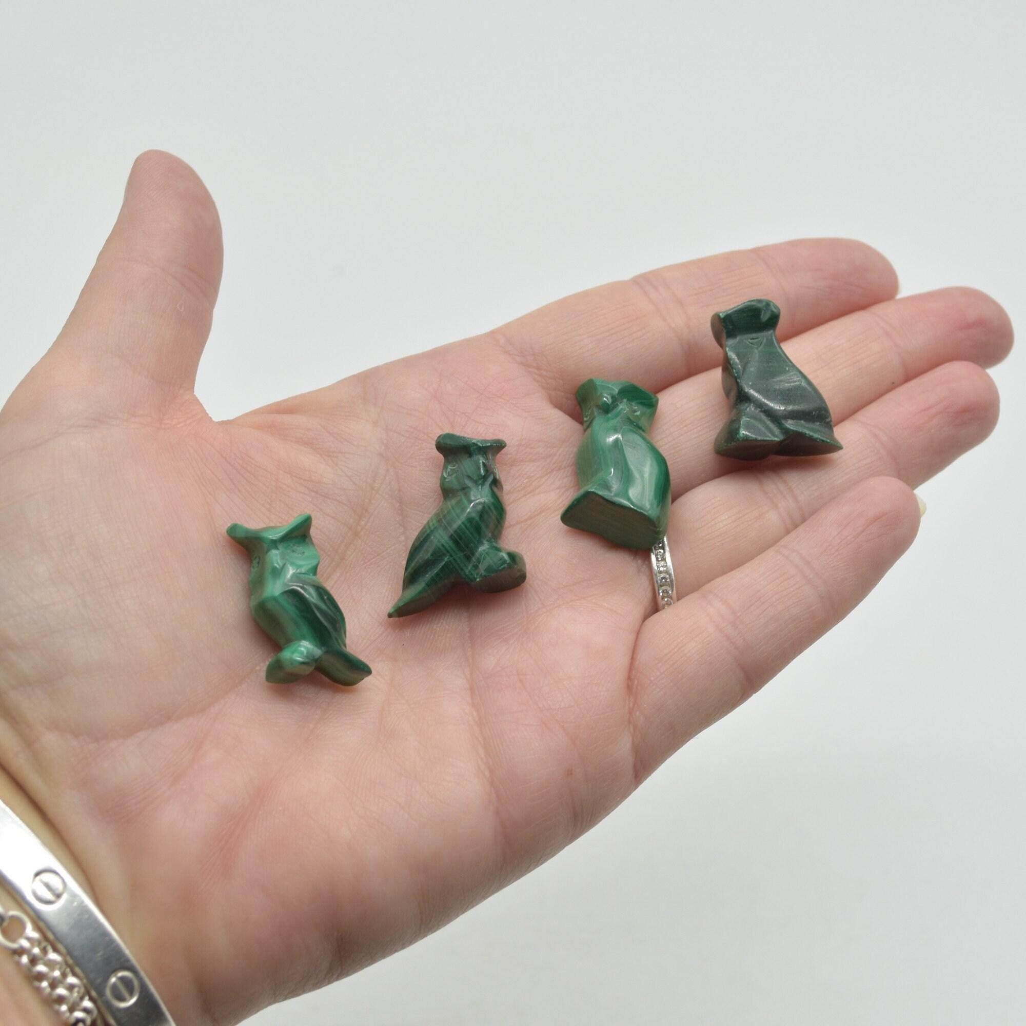 Malachite Crystal Carved Mini Crystal Owl - 2cm - 3cm - 1 inch - 1 Count - Image 7