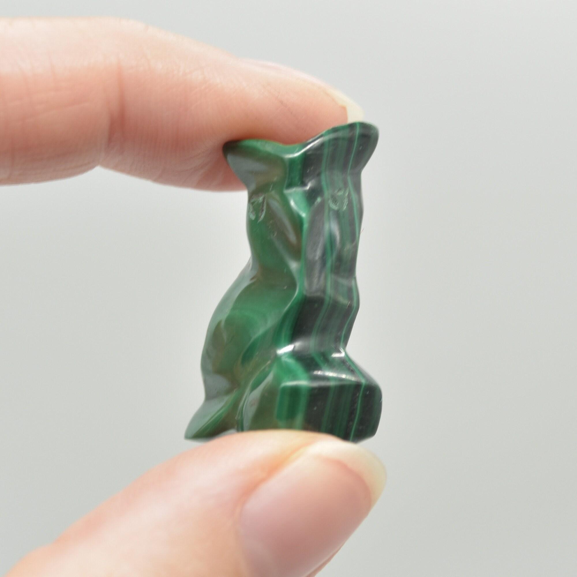 Malachite Crystal Carved Mini Crystal Owl - 2cm - 3cm - 1 inch - 1 Count - Image 4