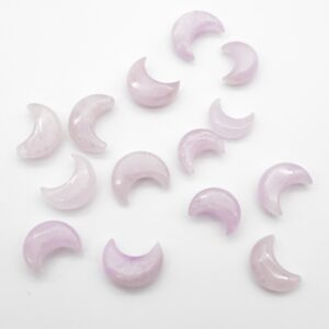 4 Kunzite Mini Crystal Crescent Moons - 1cm
