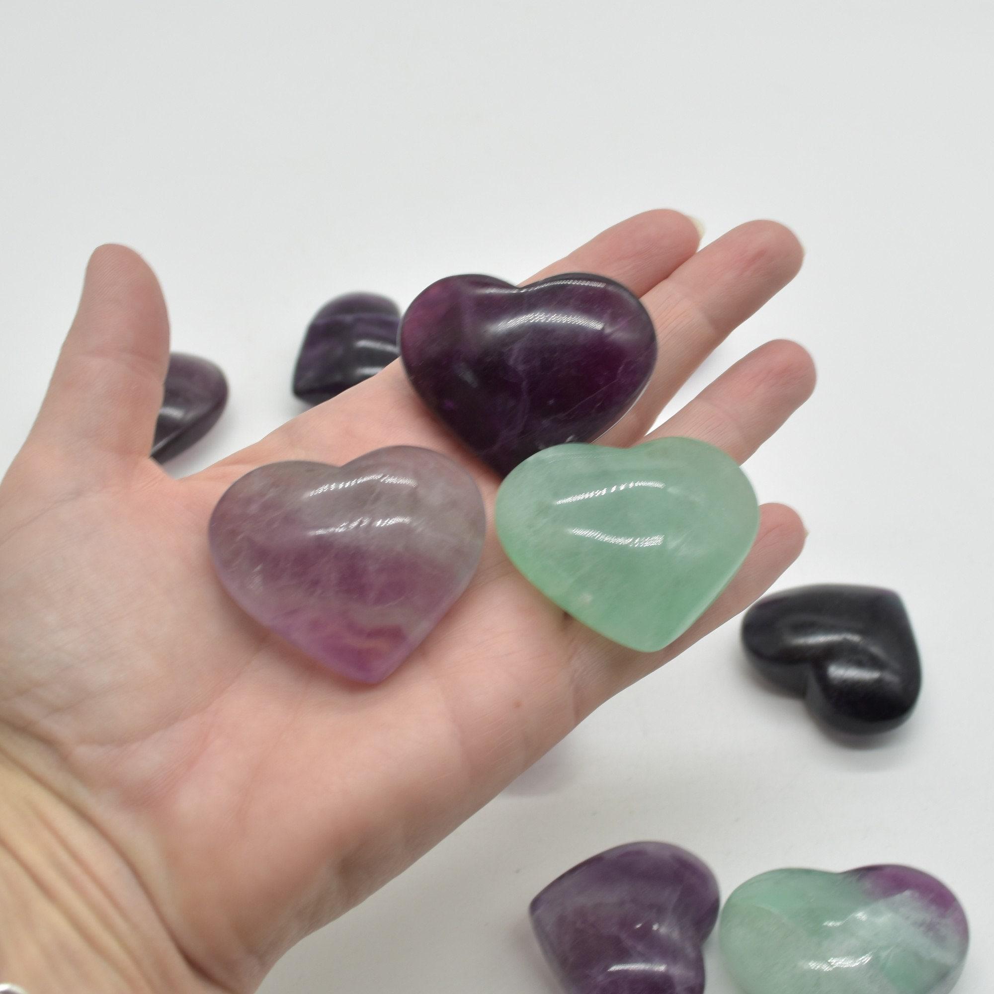 Watermelon Fluorite Crystal Puffy Heart - 1 Count - 5 Sizes Available - Image 4