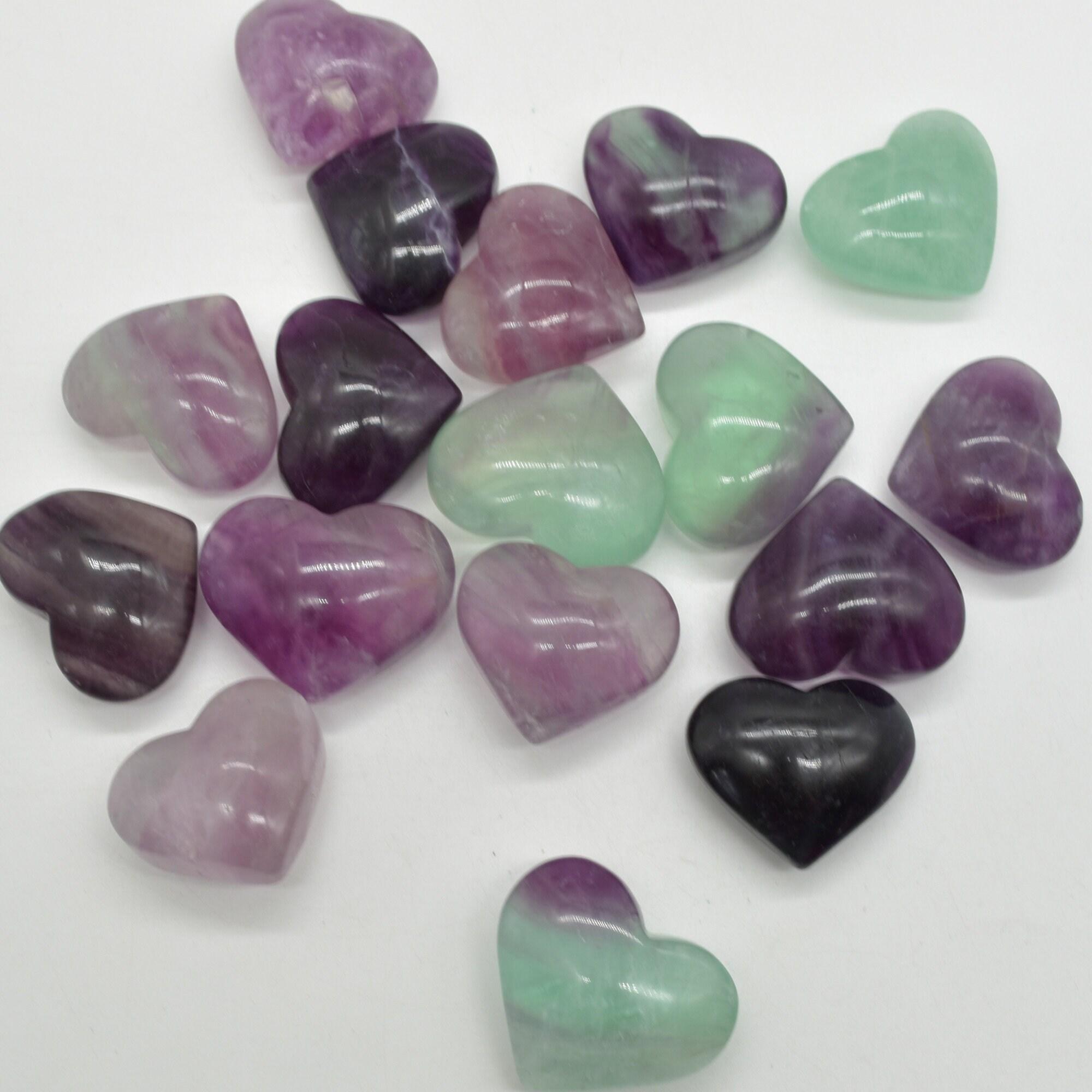 Watermelon Fluorite Crystal Puffy Heart - 1 Count - 5 Sizes Available - Image 3