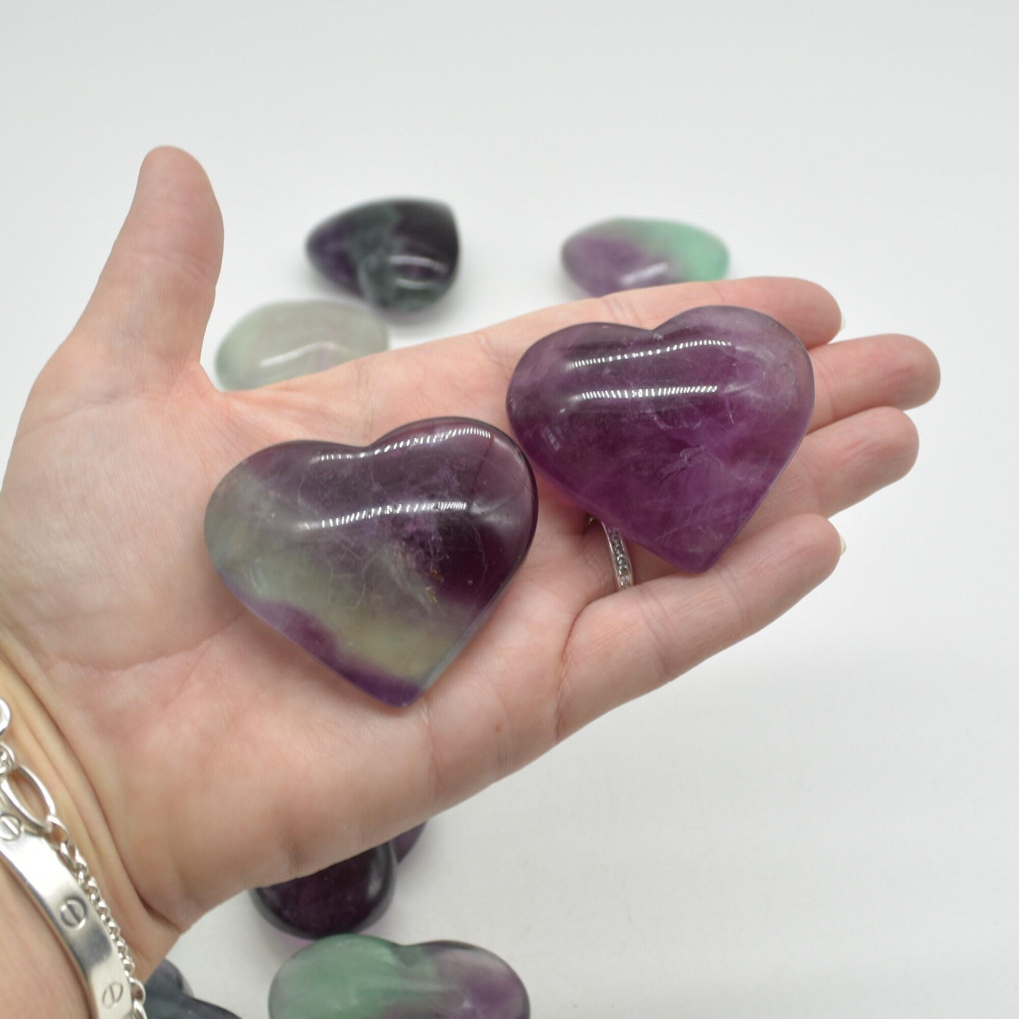 Watermelon Fluorite Crystal Puffy Heart - 1 Count - 5 Sizes Available - Image 6