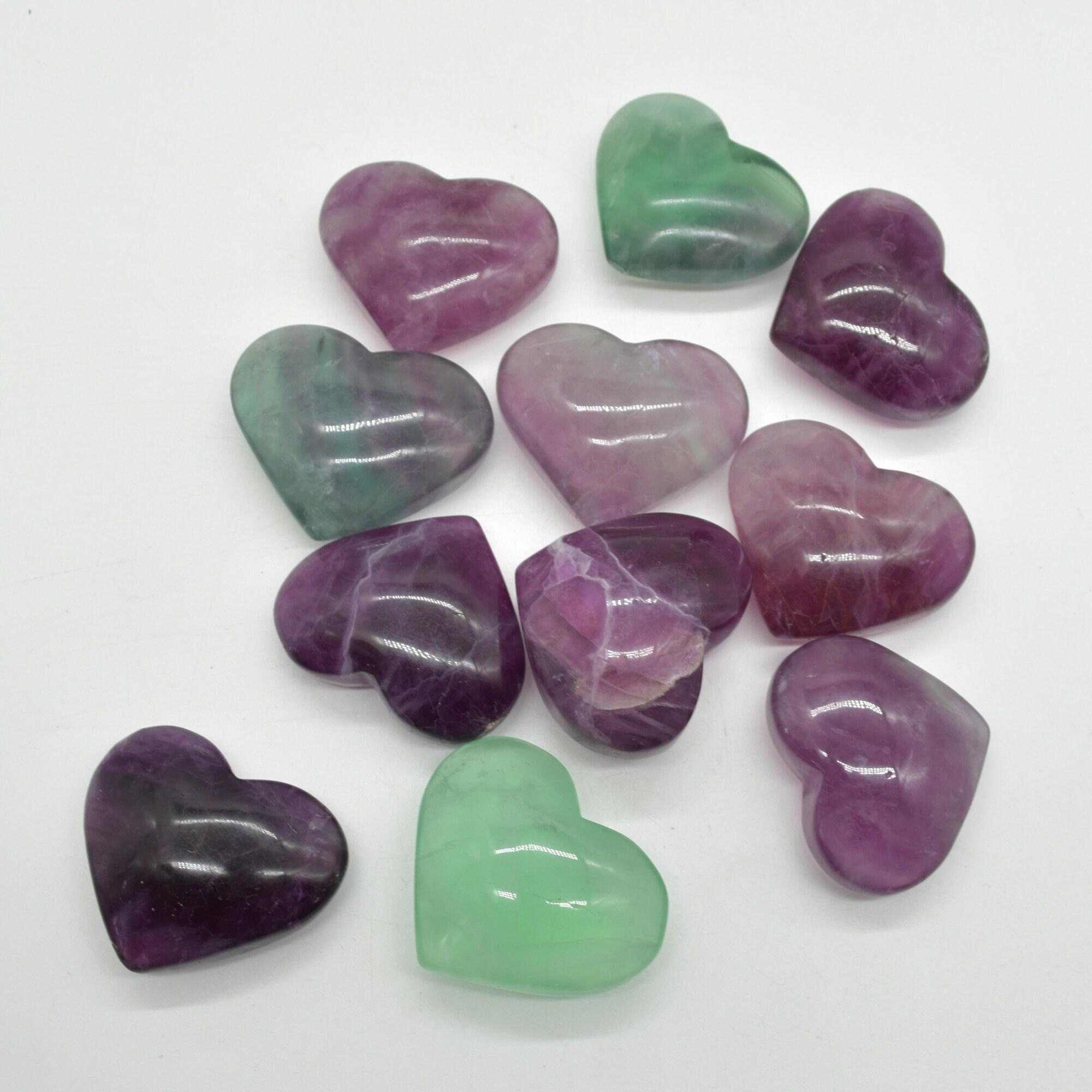 Watermelon Fluorite Crystal Puffy Heart - 1 Count - 5 Sizes Available - Image 7