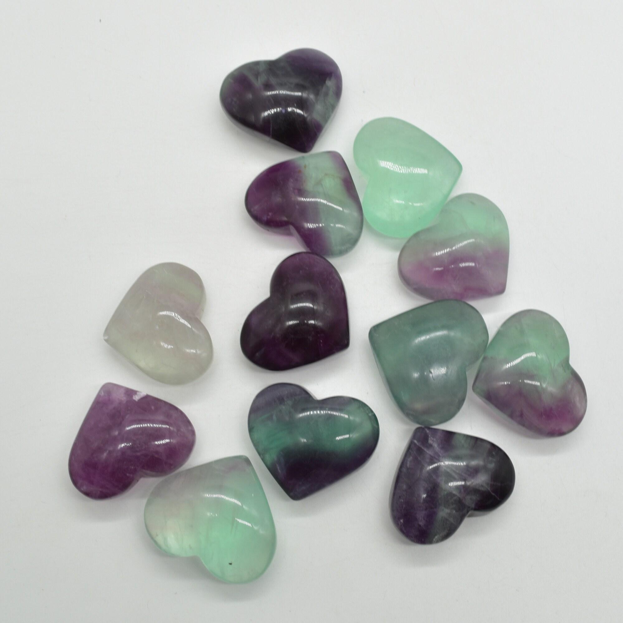 Watermelon Fluorite Crystal Puffy Heart - 1 Count - 5 Sizes Available - Image 5
