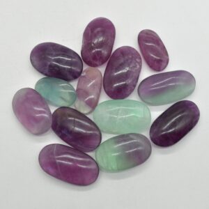 Watermelon Fluorite Crystal Palm Stones - 1 Count - 5 Options Available