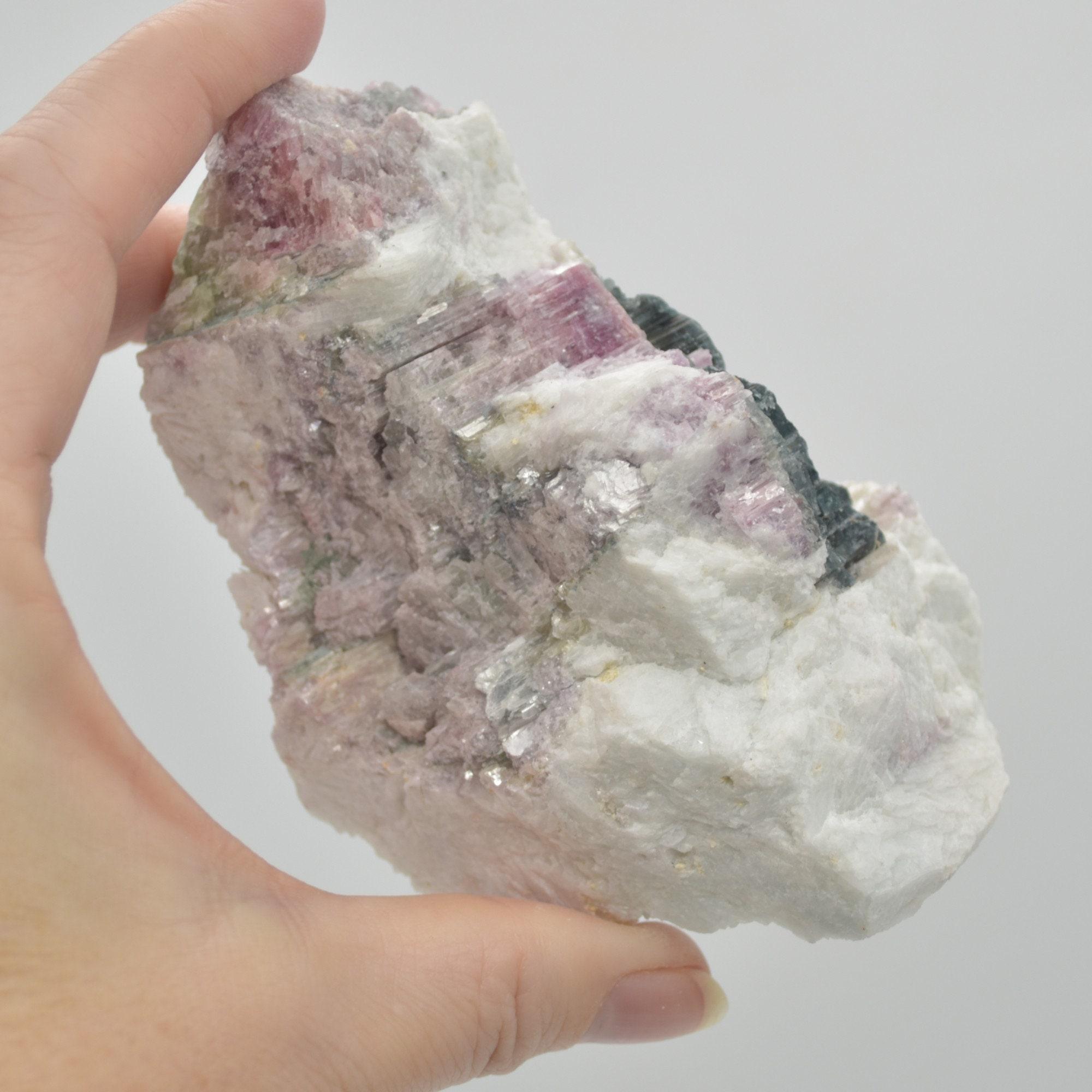 Raw Watermelon Tourmaline Specimen Rock - 343 grams #13 - Image 5