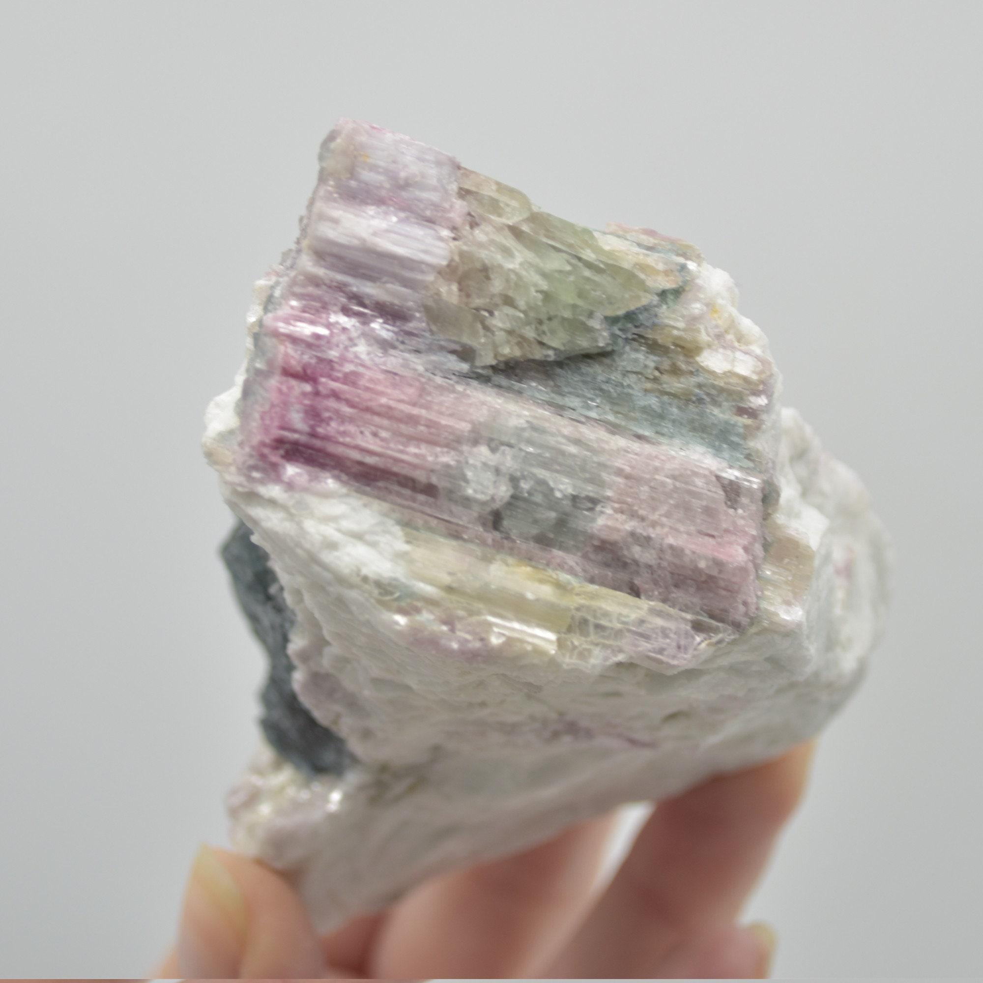 Raw Watermelon Tourmaline Specimen Rock - 343 grams #13 - Image 8