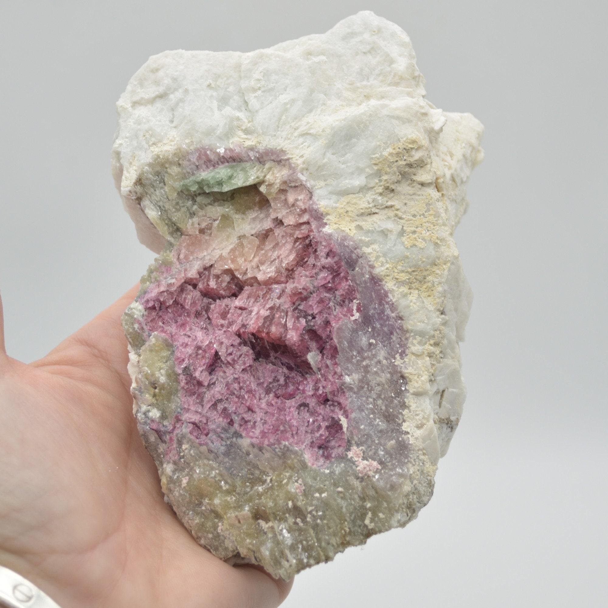 Raw Watermelon Tourmaline Specimen Rock - 574 grams #06 - Image 3