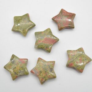 Unakite Crystal Star  - 3cm - 1 Count