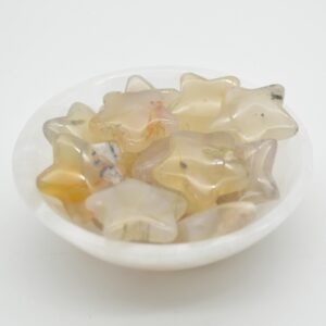 Pale Flower Agate Star - 3cm - 1 count