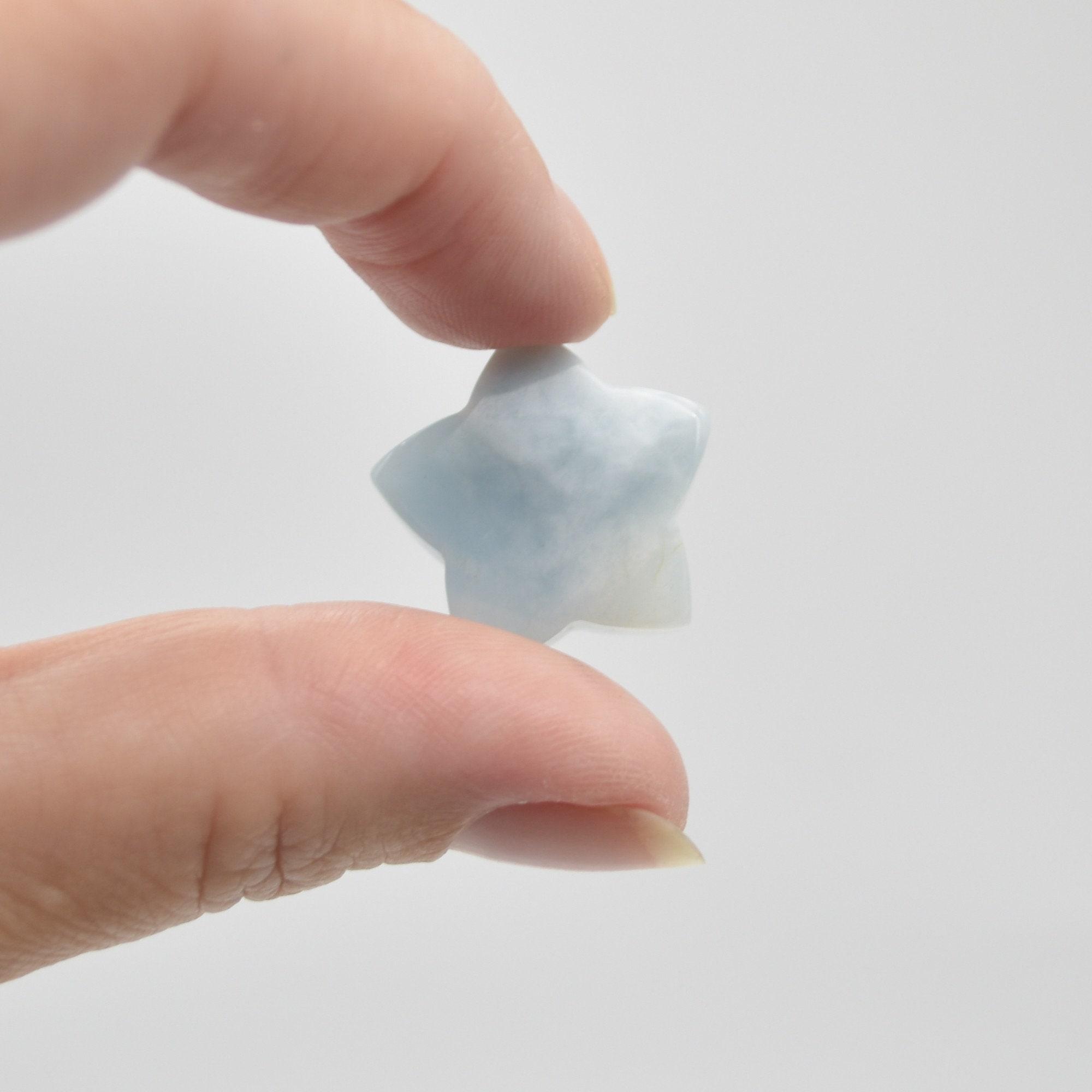 Aquamarine Tiny Crystal Star - 2cm - 1 Count - Image 3