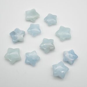 Aquamarine Tiny Crystal Star - 2cm - 1 Count
