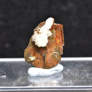 Red Brookite Crystal Specimen with Quartz RARE from Pakistan - 4ct, 0.74grams - 1.7cm