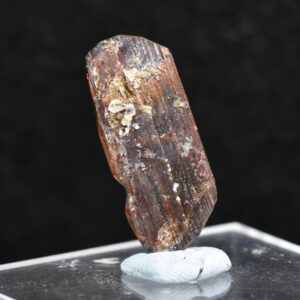 Red Brookite Crystal Specimen with Quartz RARE from Pakistan - 4ct, 0.72grams - 2.5cm