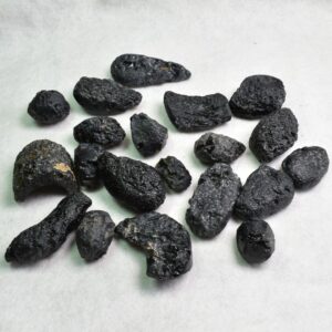 Black Tibetan Tektite Raw Rough Indochinite from Vietnam - 1 Count - 2 Sizes