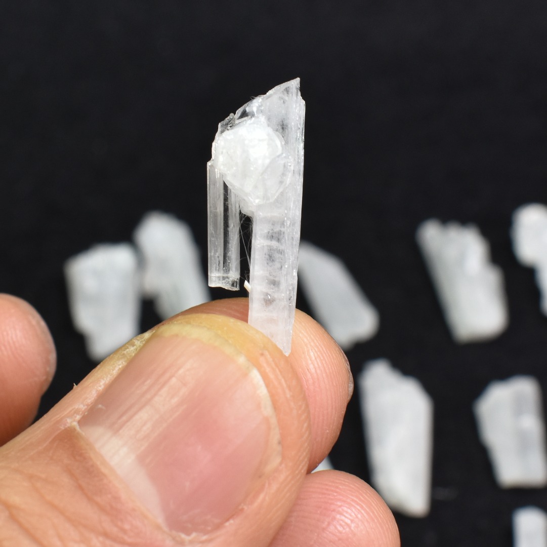 Natural Scolecite Mini Spray, Synergy 12, Raw Crystal Specimen with Apophyllite from India - 1 Count - Image 2