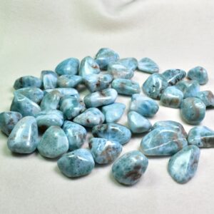 Larimar AA Dolphin Stone Tumbled Stones from Dominican Republic -1 Count
