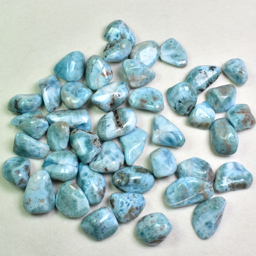 Larimar AA Dolphin Stone Tumbled Stones from Dominican Republic -1 Count - Image 4