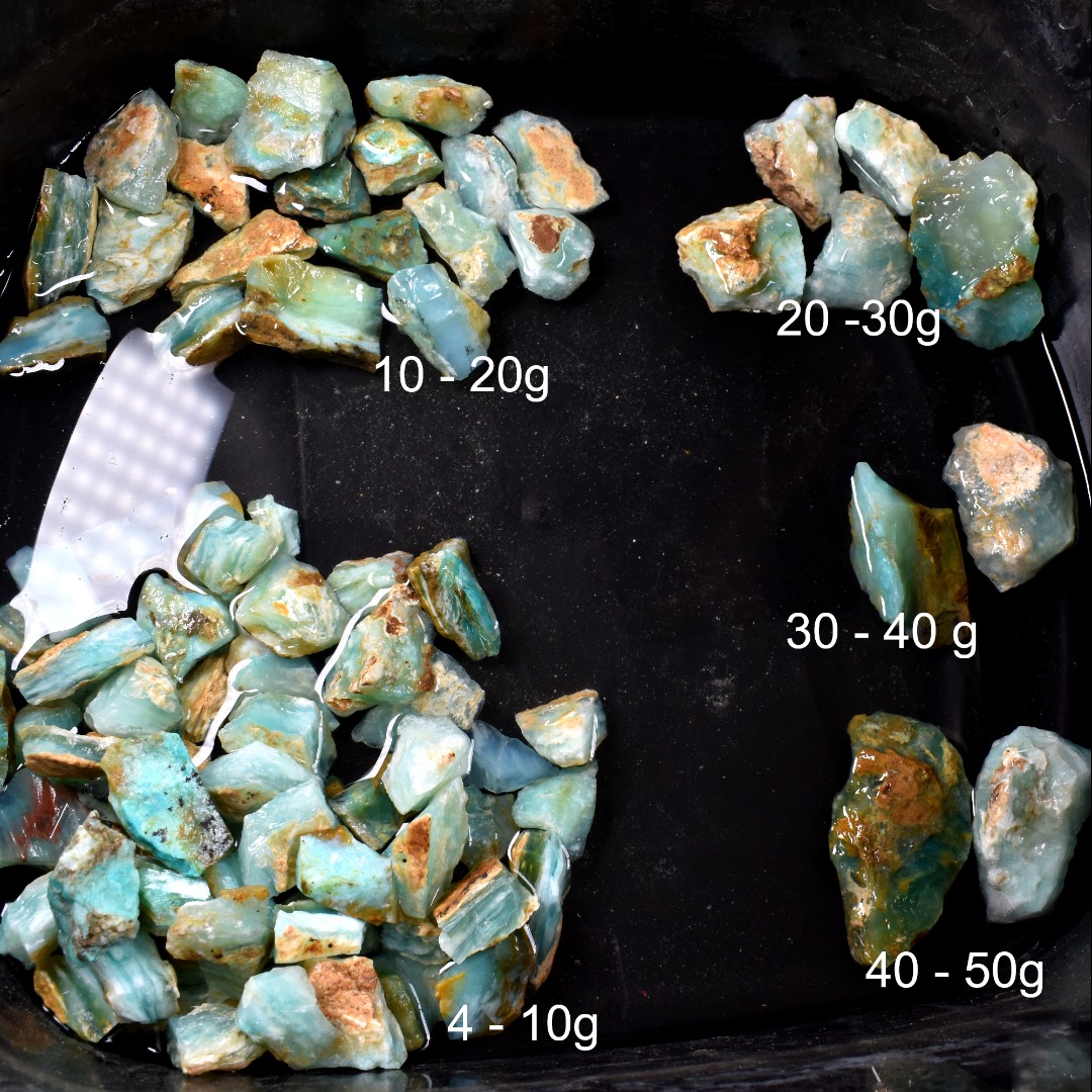 Peruvian Blue Opal Raw Rough, Andean Opal, Crystal Specimen AA Grade - 5 Options - Image 3