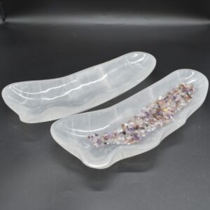 Large Selenite Irregular Shaped Freeform Crystal Charging Bowl - 30cm - 33cm - 1 Count