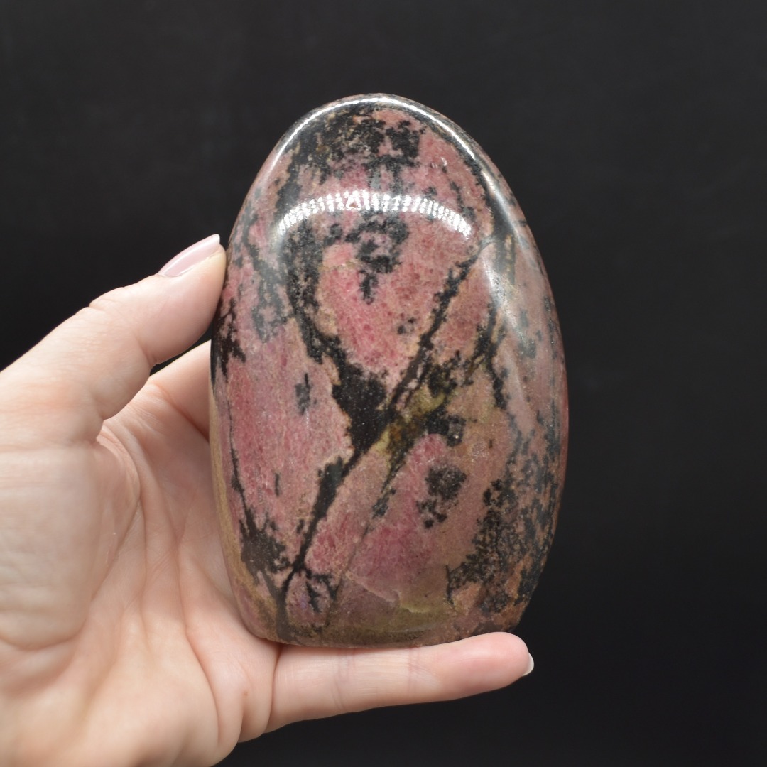 Black Veined Rhodonite Crystal Freeform - 1 Count - #04 - Image 2