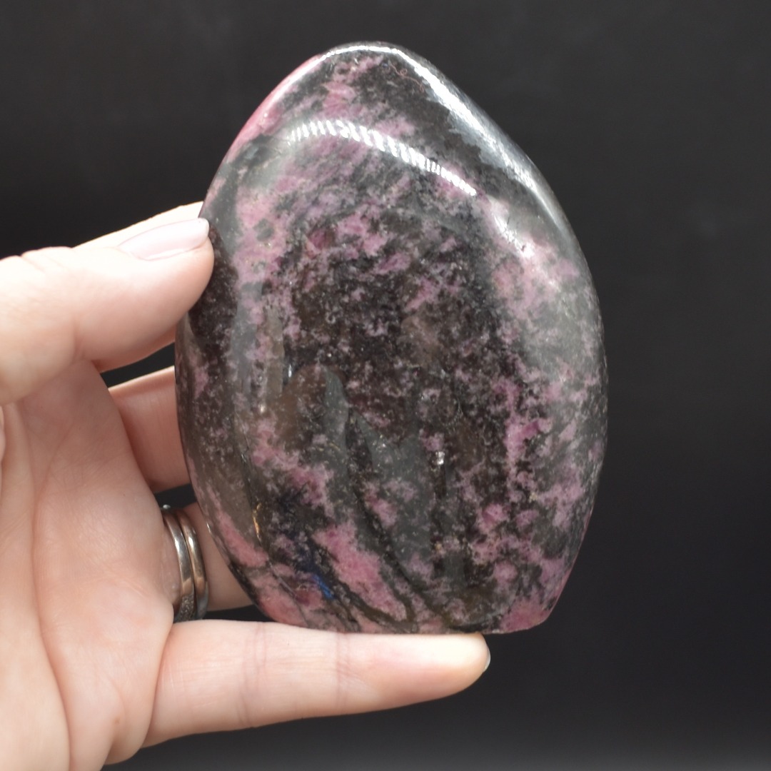 Black Veined Rhodonite Crystal Freeform - 1 Count - #05 - Image 2