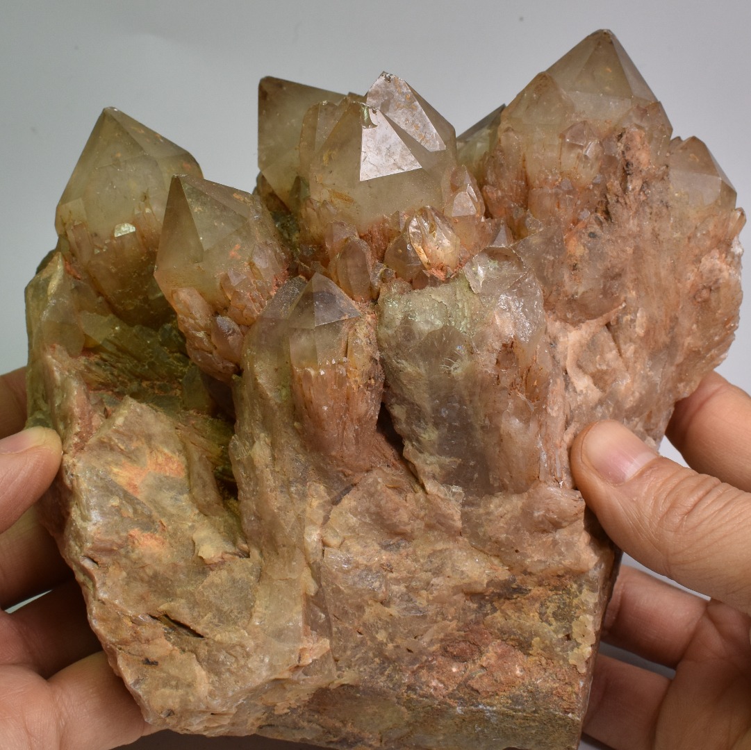 Genuine Large Natural Kundalini Citrine Quartz Cluster from Lwena (Luena) DR Congo - 1889 grams - 9cm - Image 3
