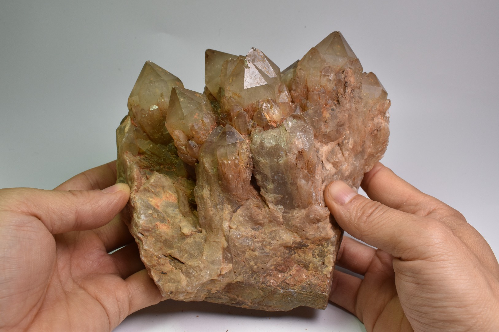Genuine Large Natural Kundalini Citrine Quartz Cluster from Lwena (Luena) DR Congo - 1889 grams - 9cm - Image 2